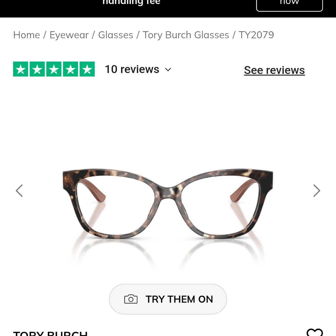 Tory Burch Tortoise Shell Glasses